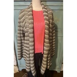 Coletane Women’s Chunky Open Cardigan Long Sleeves Pockets Grandma Core XL